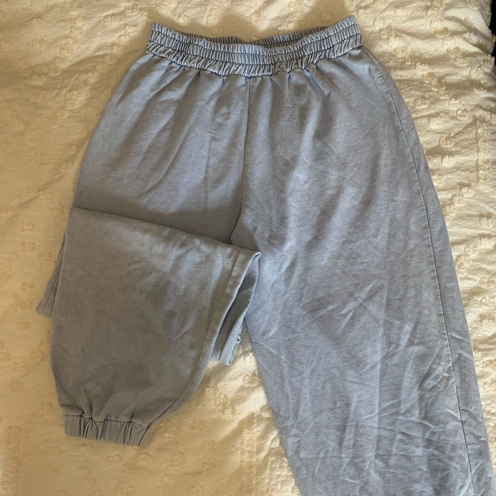 Oversized Washed Blue Sweatpants